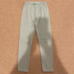 Gap light mint green leggings with silver stars